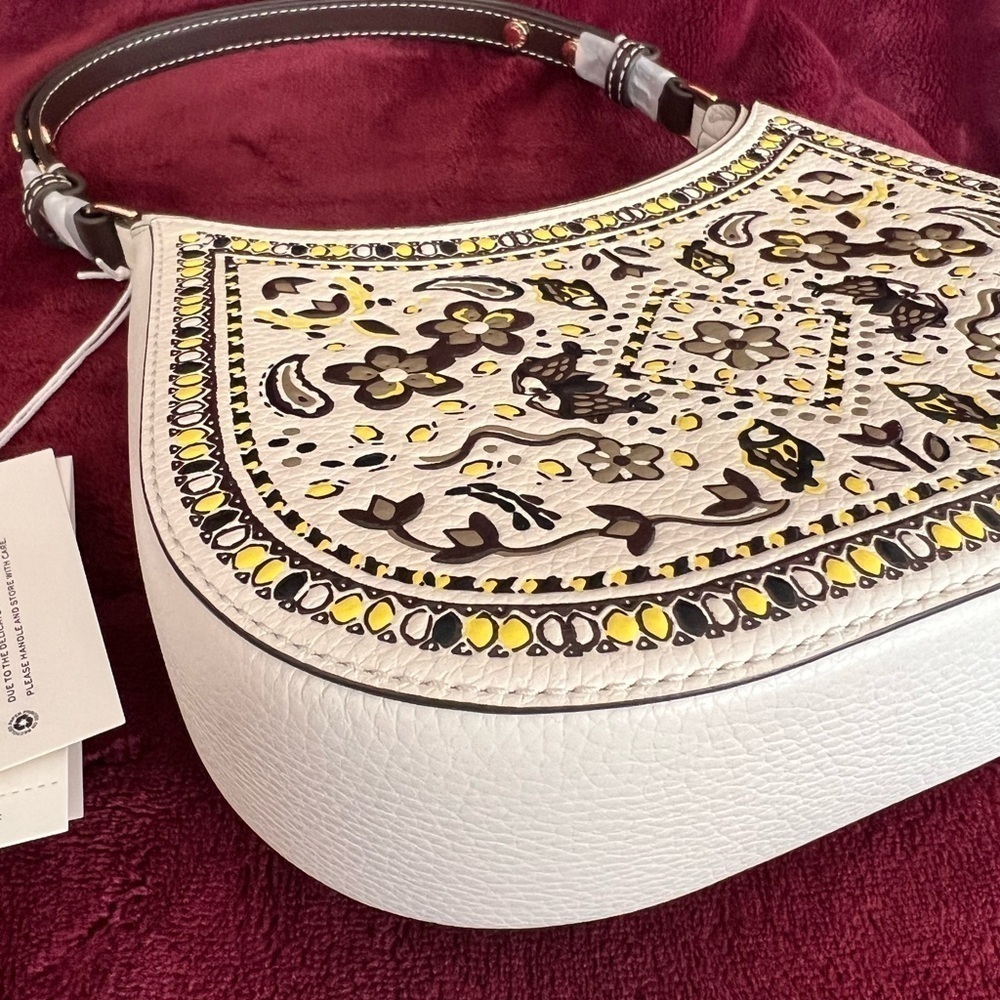 TORY BURCH•EMERSON LEATHER PRINTED SHOULDER BAG - Picture 7 of 15